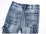 Jeans casual multi tasche svasati da uomo ATREND