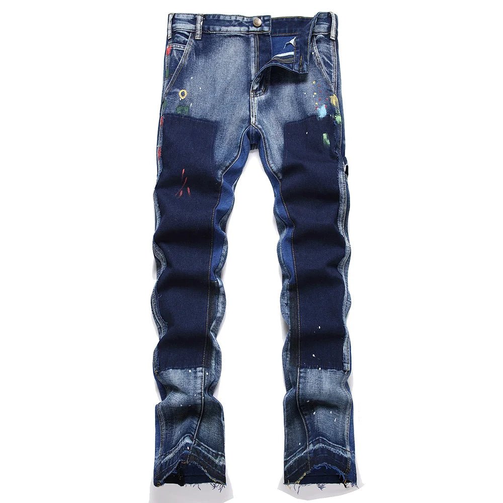 Jeans casual multi tasche svasati da uomo ATREND