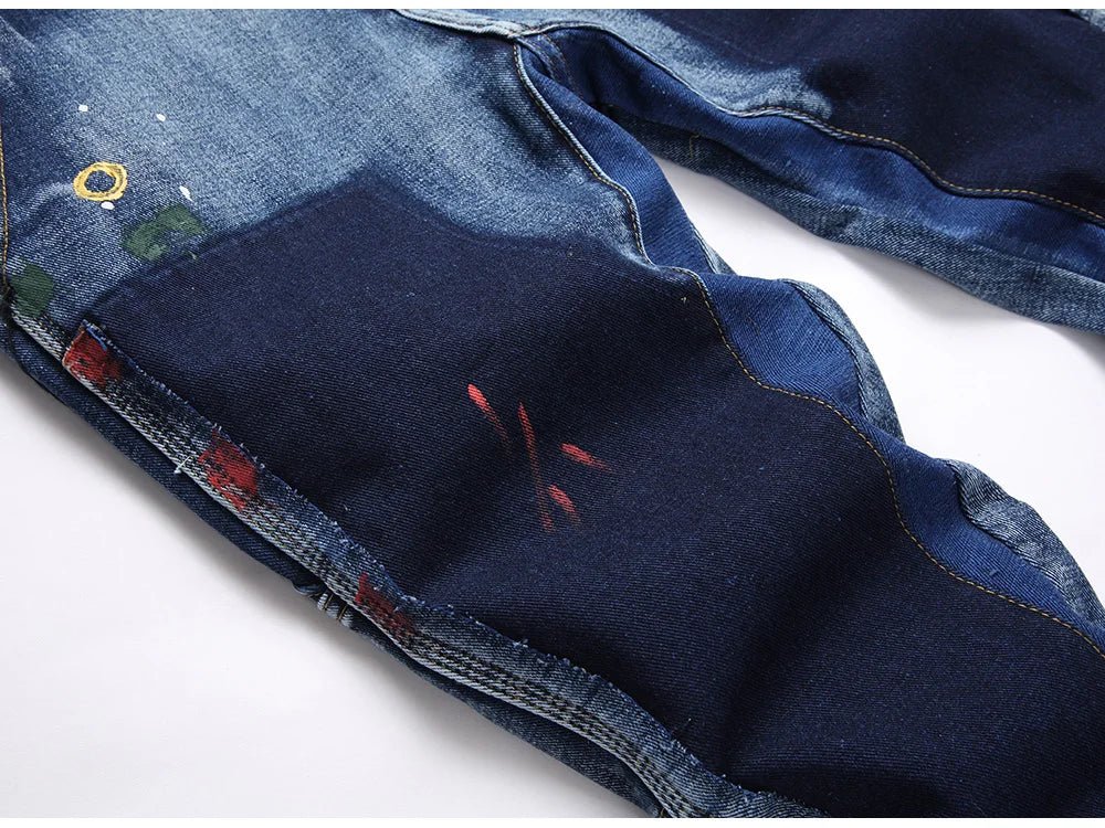 Jeans casual multi tasche svasati da uomo ATREND