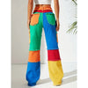 Jeans casual multicolor a vita alta da donna ATREND