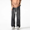 Jeans casual streetwears con gamba larga e chiusura a lacci da uomo ATREND