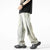 Jeans casual streetwears con gamba larga e chiusura a lacci da uomo ATREND