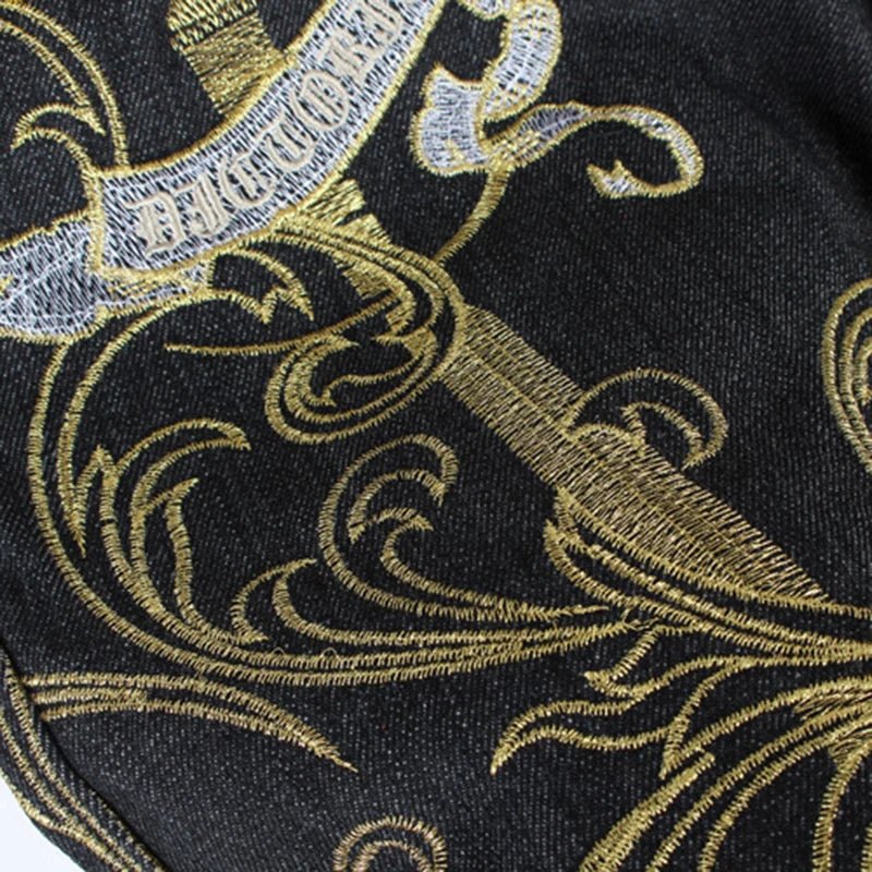 Jeans hip pop con stampa grafica da uomo ATREND