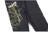 Jeans hip pop con stampa grafica da uomo ATREND