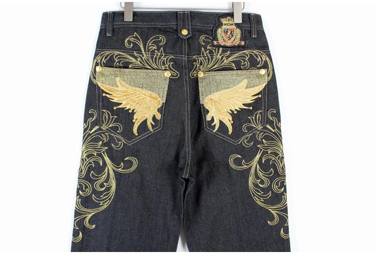 Jeans hip pop con stampa grafica da uomo ATREND
