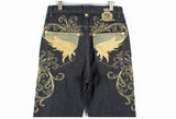 Jeans hip pop con stampa grafica da uomo ATREND