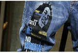 Jeans in denim elasticizzato dipinto da uomo ATREND