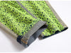Jeans in denim patchwork con ragnatela neon da uomo ATREND
