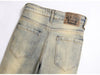 Jeans in denim patchwork con ragnatela neon da uomo ATREND