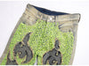 Jeans in denim patchwork con ragnatela neon da uomo ATREND