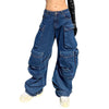 Jeans larghi streetwears multitasche da donna ATREND