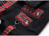 Jeans patchwork a righe scozzesi da uomo ATREND