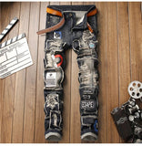 Jeans patchwork da uomo ATREND
