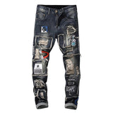 Jeans patchwork da uomo ATREND