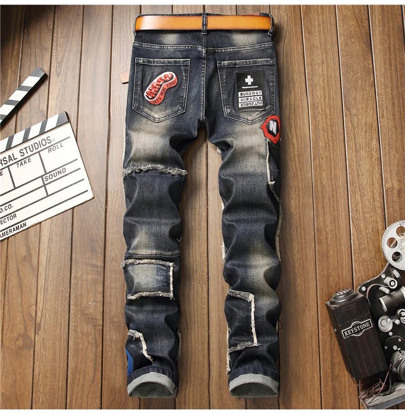 Jeans patchwork da uomo ATREND