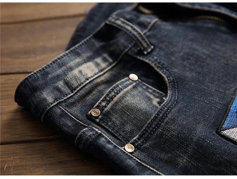 Jeans patchwork da uomo ATREND