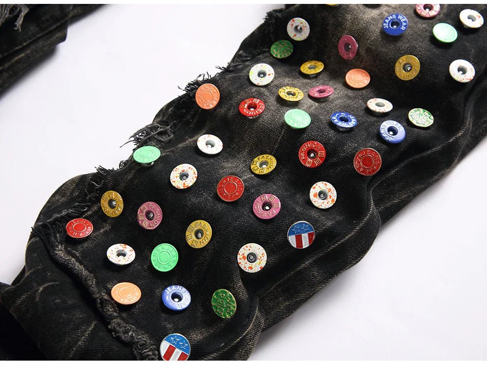 Jeans punk con bottoni da uomo ATREND