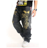 Jeans streetwear con disegno grafico da uomo ATREND
