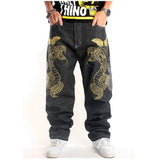 Jeans streetwear con disegno grafico da uomo ATREND