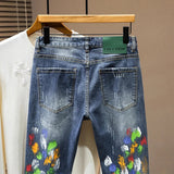Jeans streetwear con graffiti da uomo ATREND