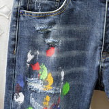 Jeans streetwear con graffiti da uomo ATREND