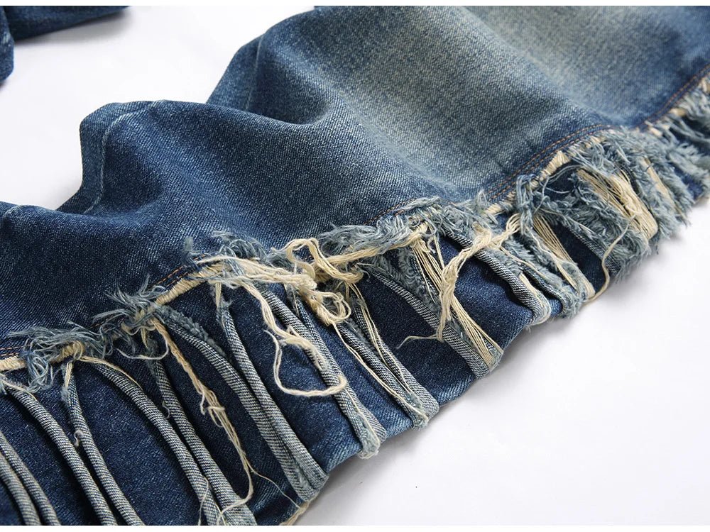 Jeans streetwear plissettati da uomo ATREND