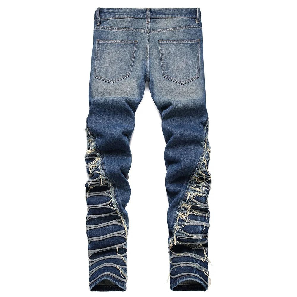 Jeans streetwear plissettati da uomo ATREND
