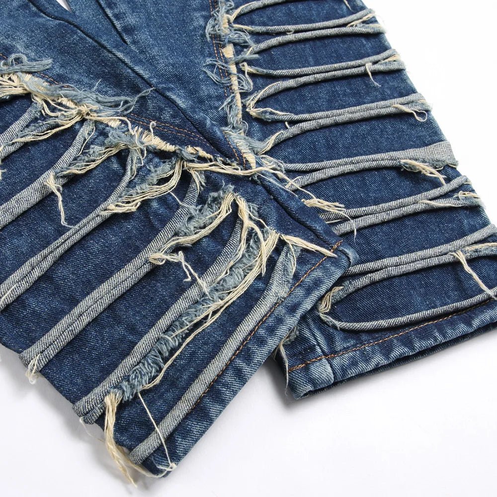 Jeans streetwear plissettati da uomo ATREND