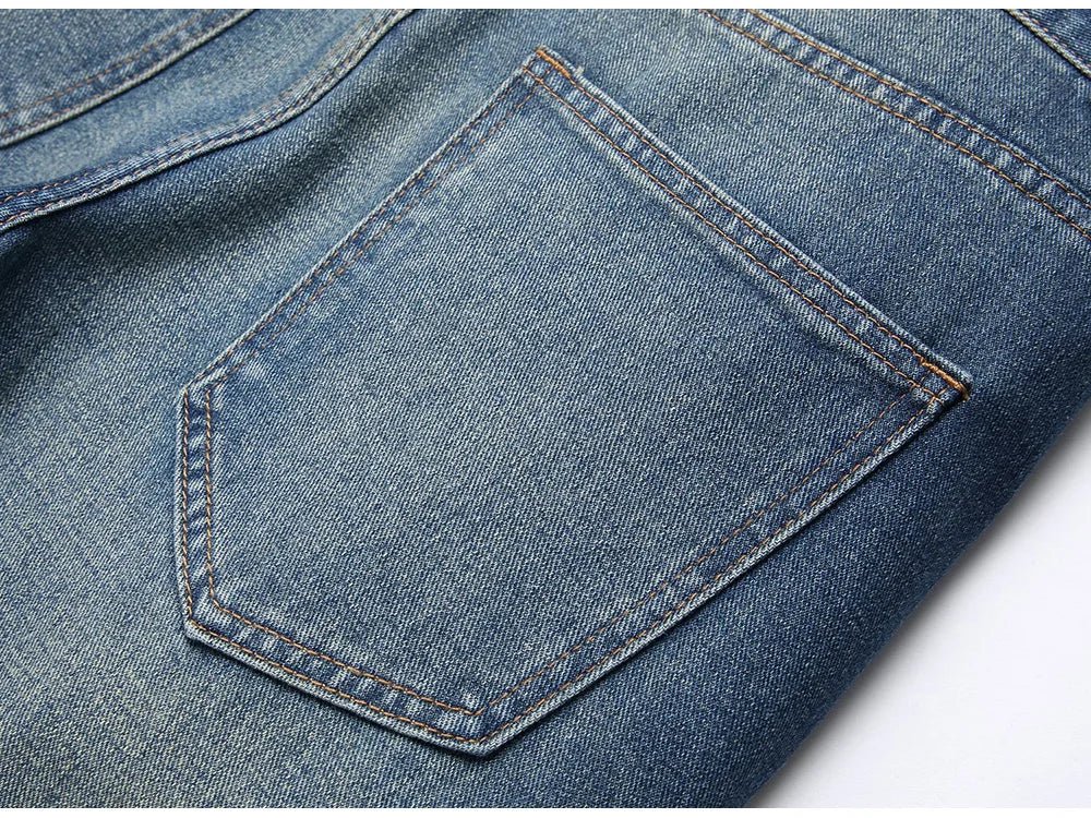 Jeans streetwear plissettati da uomo ATREND