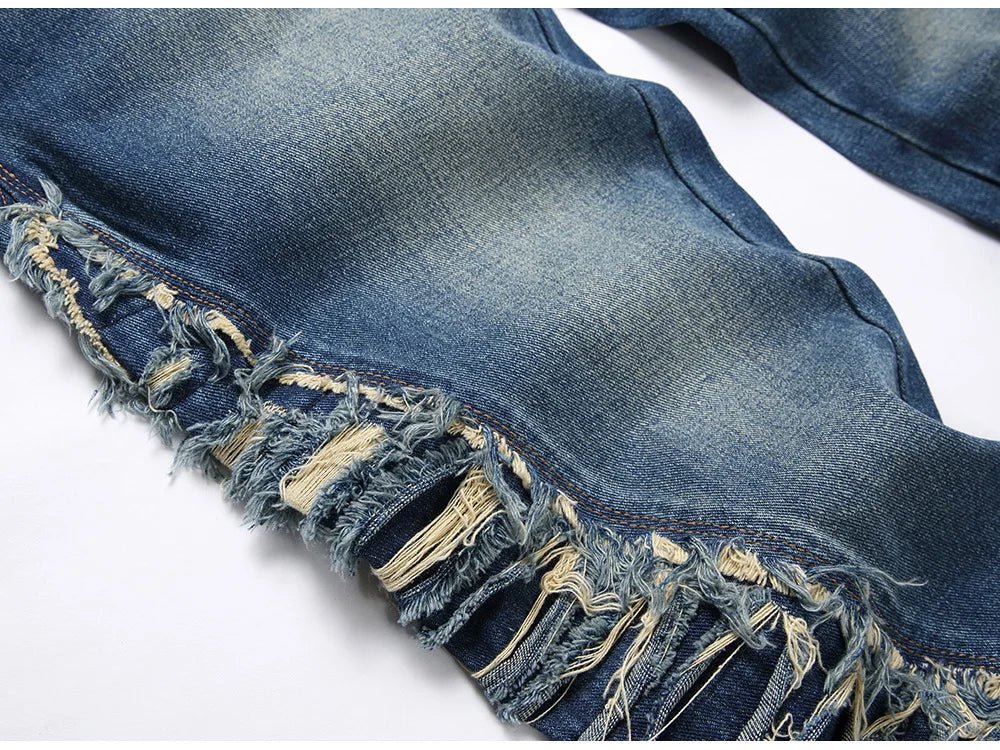 Jeans streetwear plissettati da uomo ATREND