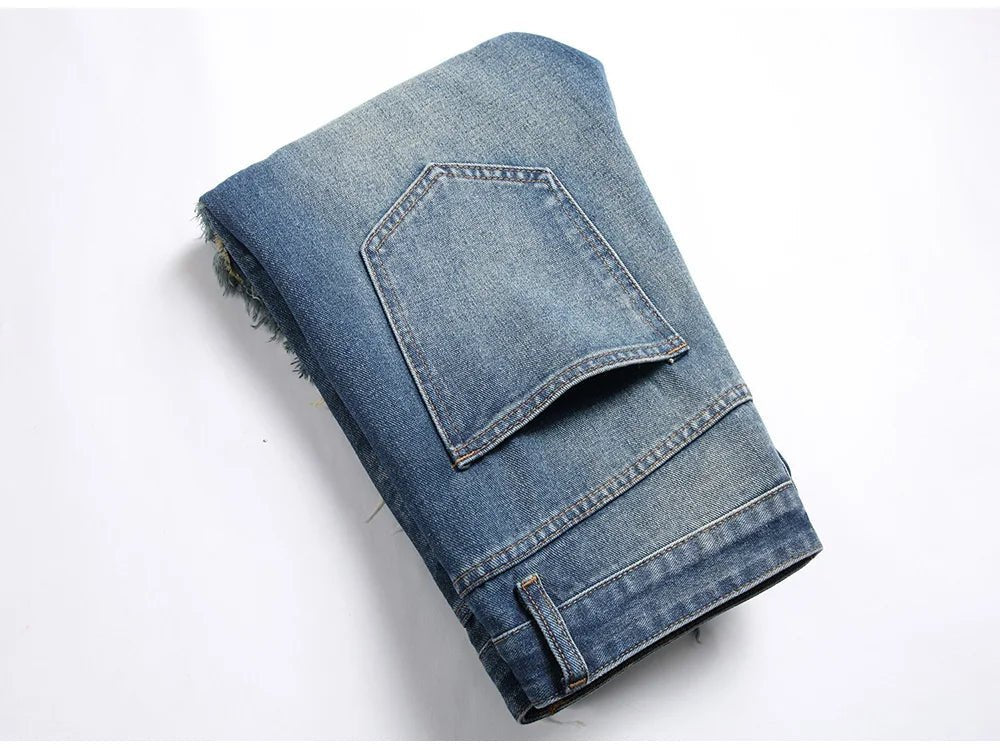 Jeans streetwear plissettati da uomo ATREND