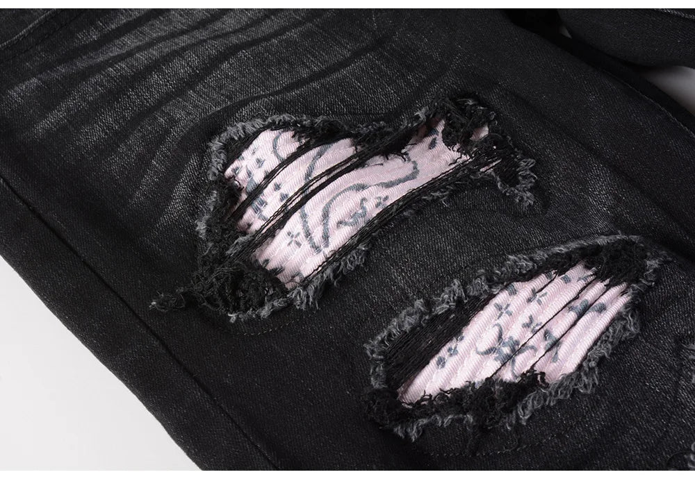 Jeans streetwear strappati da uomo ATREND