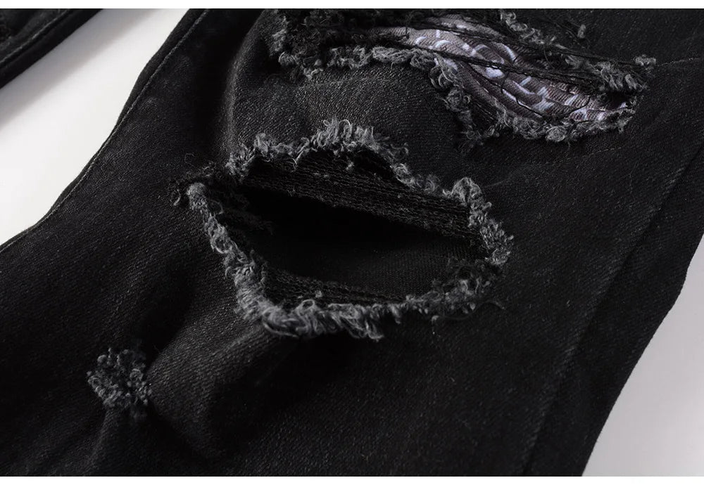Jeans streetwear strappati da uomo ATREND