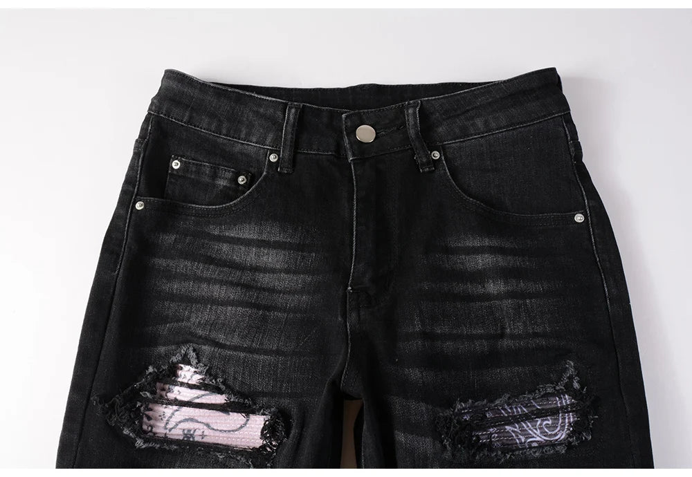 Jeans streetwear strappati da uomo ATREND