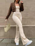 Jumpsuit casual a fascia senza spalline ATREND
