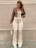Jumpsuit casual a fascia senza spalline ATREND