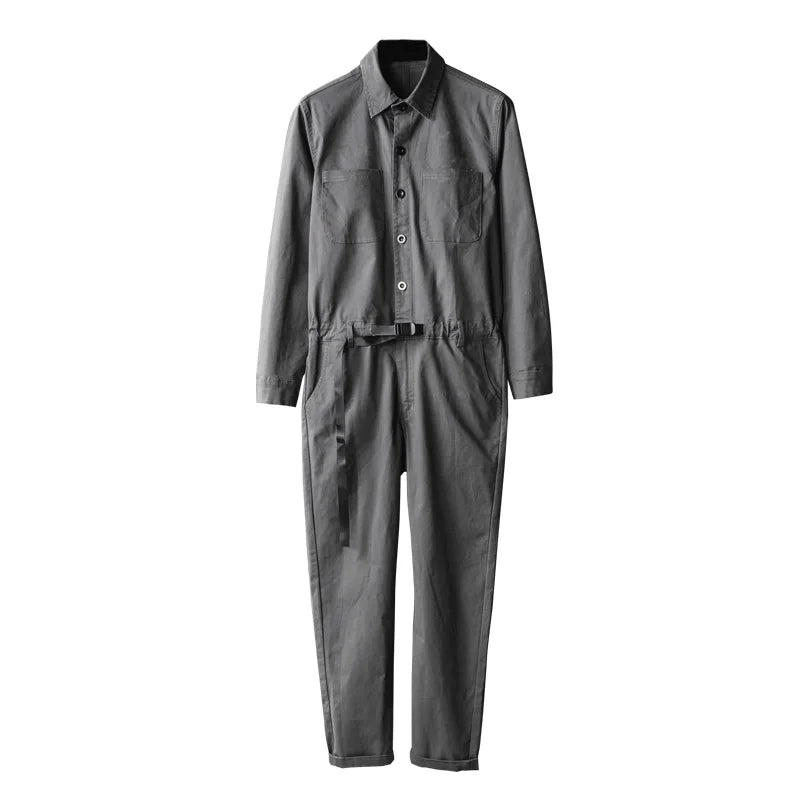 Jumpsuit casual a maniche lunghe da uomo - jumpsuit uomo ATREND