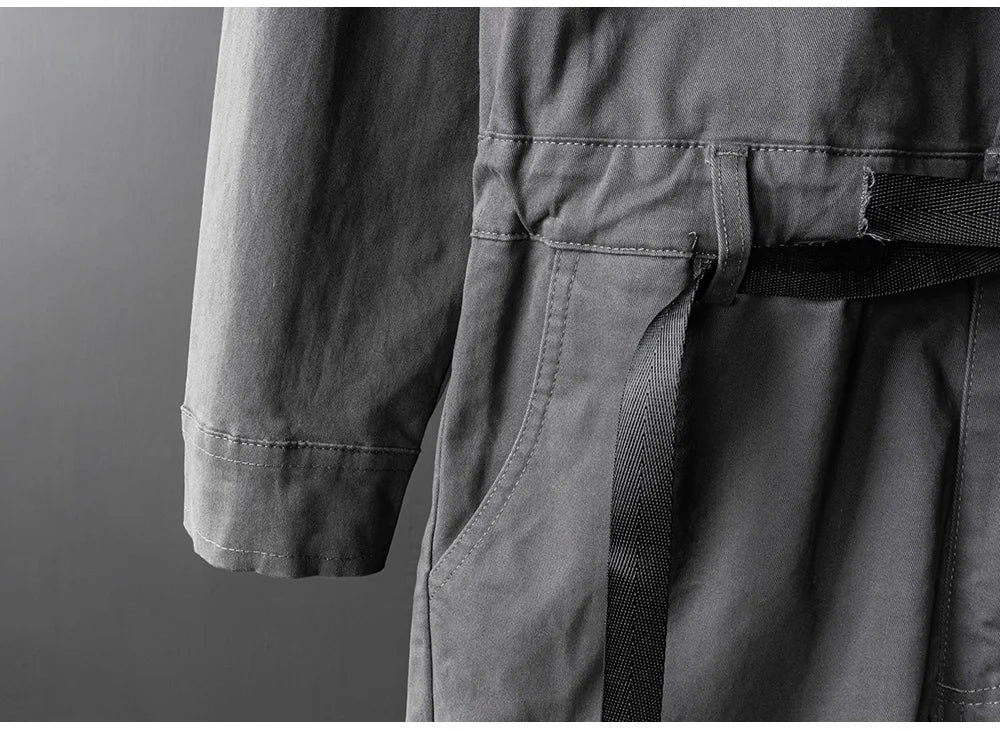 Jumpsuit casual a maniche lunghe da uomo - jumpsuit uomo ATREND