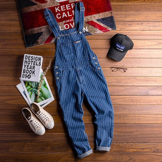 Jumpsuit casual a righe da uomo - jumpsuit uomo ATREND
