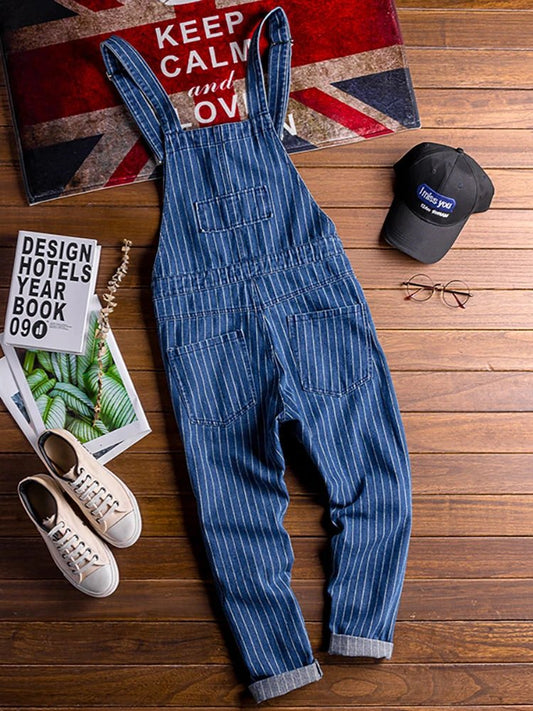 Jumpsuit casual a righe da uomo - jumpsuit uomo ATREND