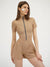 Jumpsuit casual corta con cerniera frontale da donna ATREND