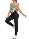 Jumpsuit casual scavata intrecciata con stampa leopardata da donna ATREND