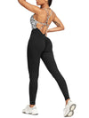 Jumpsuit casual scavata intrecciata con stampa leopardata da donna ATREND