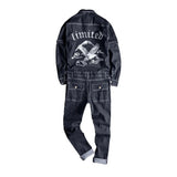 Jumpsuit di jeans a maniche lunghe da uomo - jumpsuit uomo ATREND