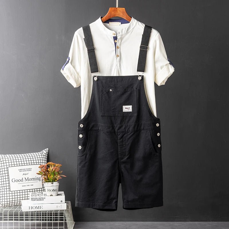 Jumpsuit di jeans casual corta da uomo ATREND
