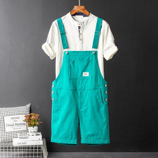 Jumpsuit di jeans casual corta da uomo ATREND