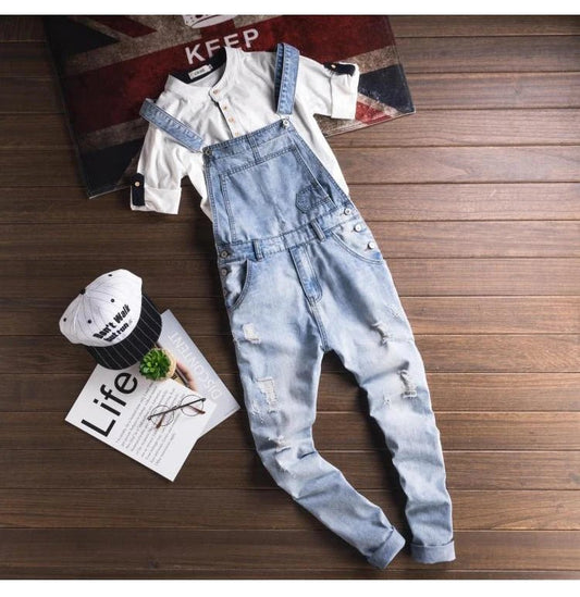 Jumpsuit in jeans casual da uomo - jumpsuit uomo ATREND