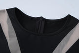Jumpsuit patchwork a maniche lunghe con cerniera da donna ATREND