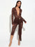 Jumpsuit patchwork trasparente con scollo a V profondo da donna ATREND