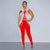 Jumpsuit patchwork trasparente senza maniche con strass da donna ATREND